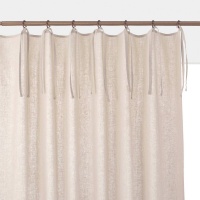 Штора Из льна и вискозы с завязками Odorie 350 x 135 см бежевый LA REDOUTE INTERIEURS  фото, kupilegko.ru